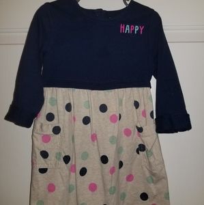 Healthtex blue/polka dot dress 4t